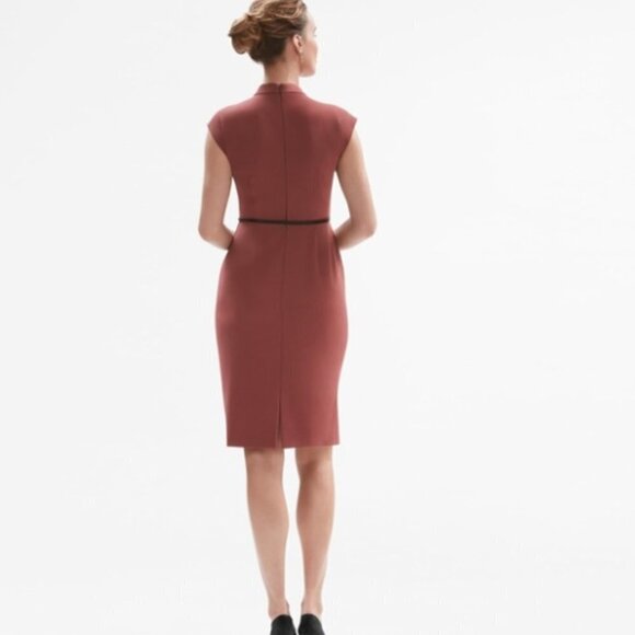 M.M. LaFleur The Elecia Brick Red Dress - Size 14 - Picture 4 of 15